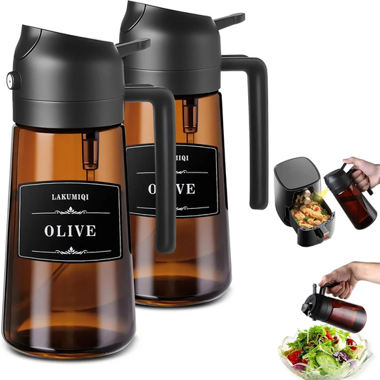 2-in-1 Glass Oil Sprayer Bottle