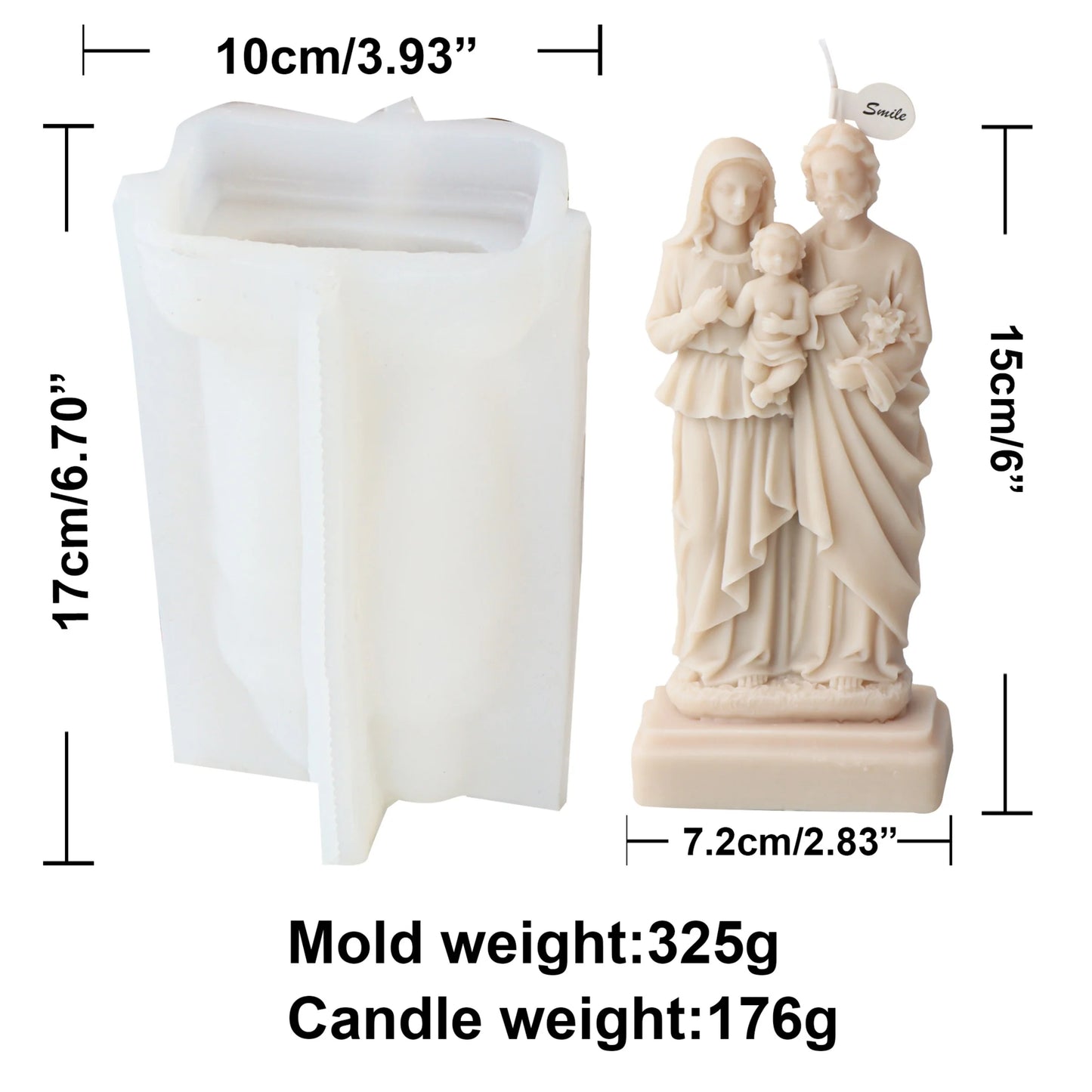 3D Holy Jesus Family Silicone Mould ✝️