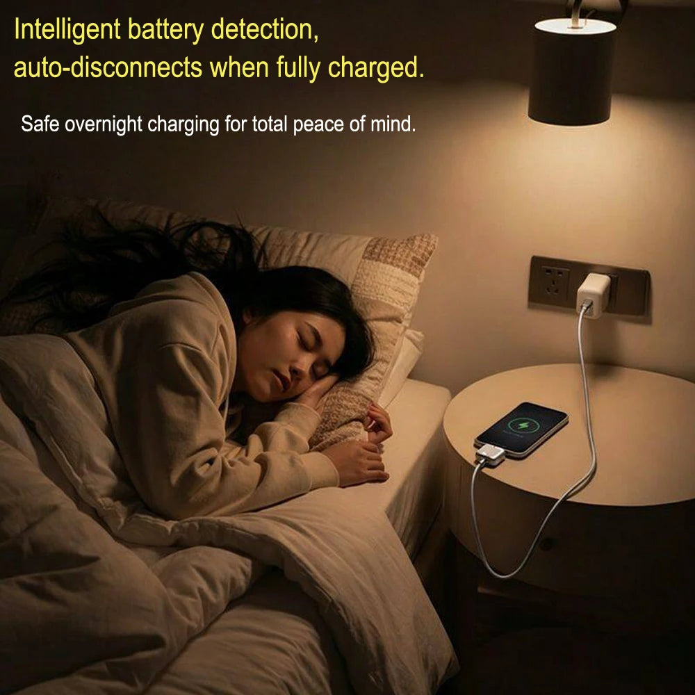 1pcs Power Bank with Separate Charger Plug,Fast Charging Portable Charger with Built-in Cable,Intelligent Battery Detection