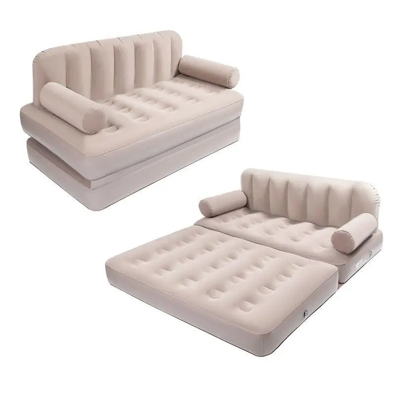 Outdoor Inflatable Foldable Sofa Bed Camping Air Mattress Waterproof Dual Use for 2 Persons