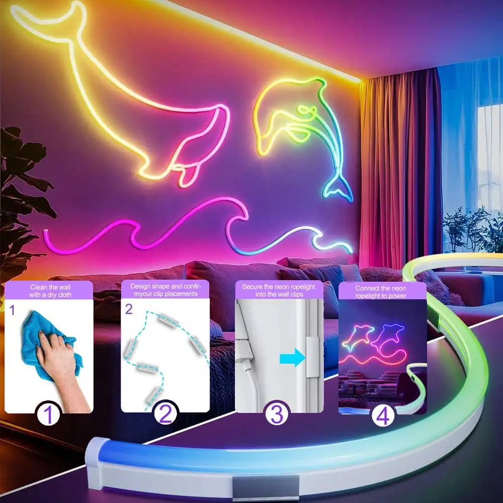 RGBIC Neon LED Strip Lights 🔮
