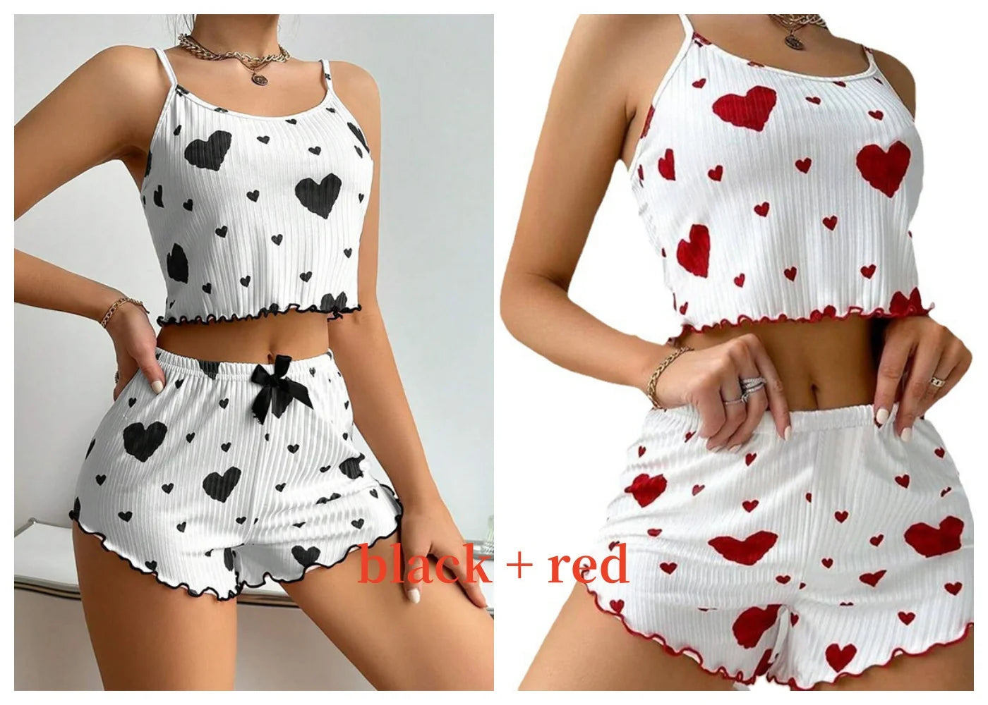 Love Print Tank Top Pajama Set 🤍