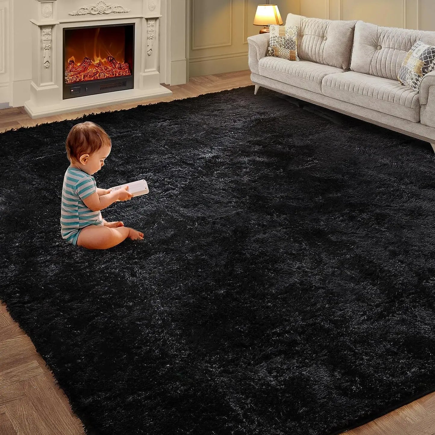 Fluffy Tie-Dye Kids Rug