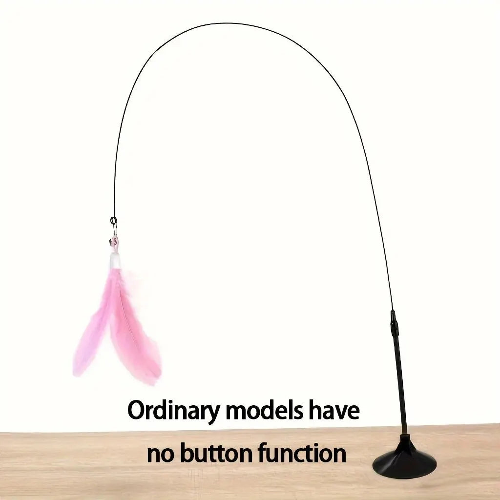 Interactive Feather Wand Cat Toy  🪩