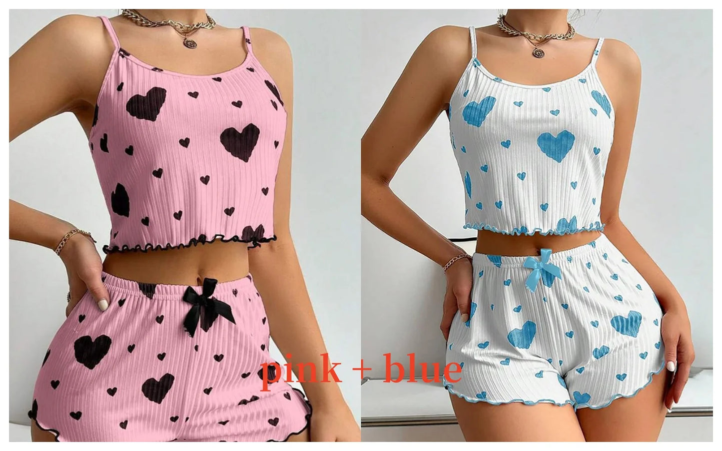 Love Print Tank Top Pajama Set 🤍