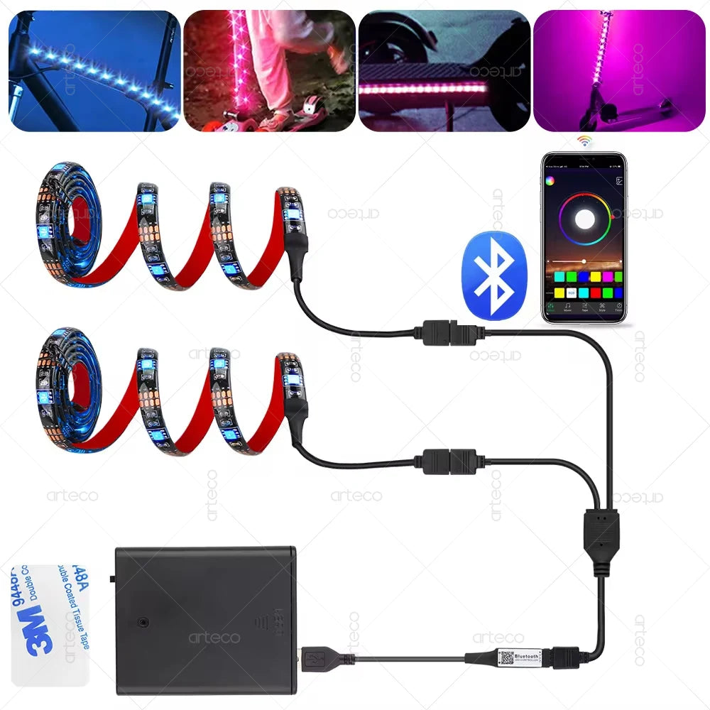 Bluetooth RGB LED Strip for Bikes & Scooters 🚲