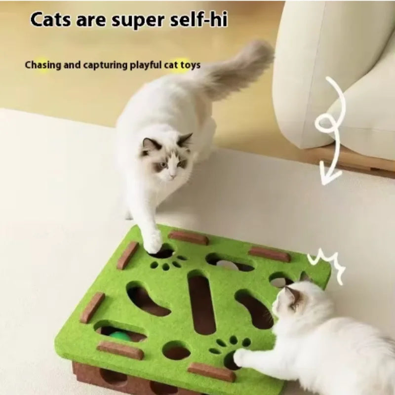 Cat Puzzle Maze Felt Box Toy 🐈