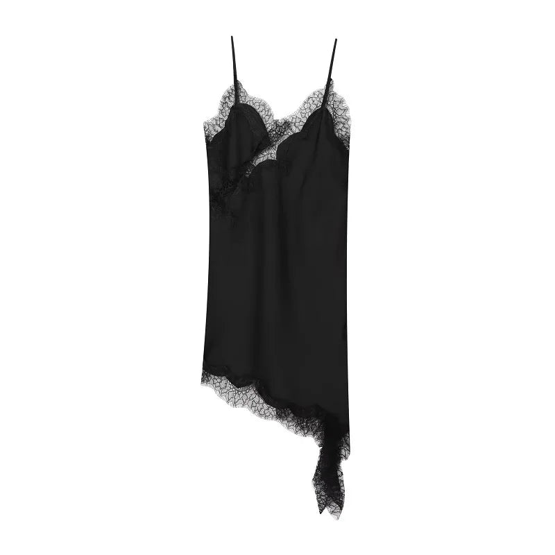 Satin Lace Backless Mini Dress ✨