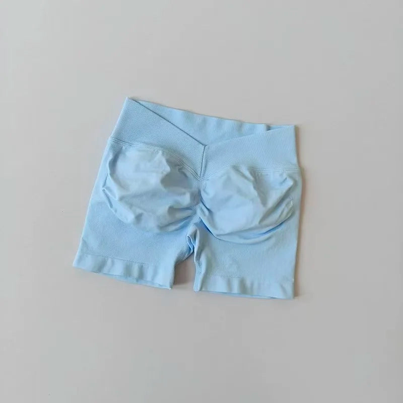 High-Waist Seamless Yoga Shorts 💪