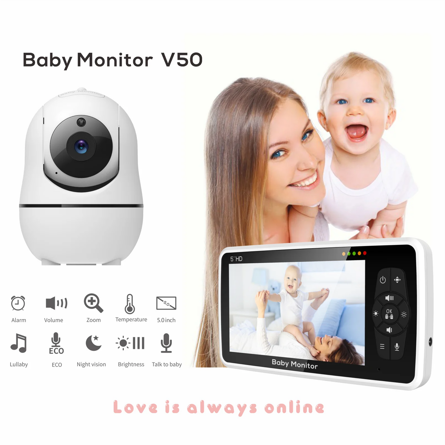 Baby Monitor 5" Camera & Audio 👶