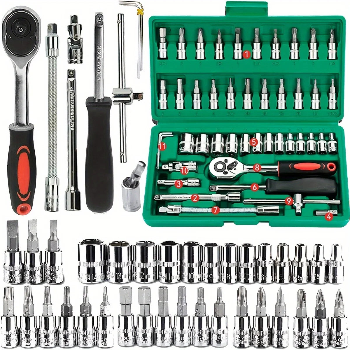 46-Pc Home & Auto Mechanic Tool Set