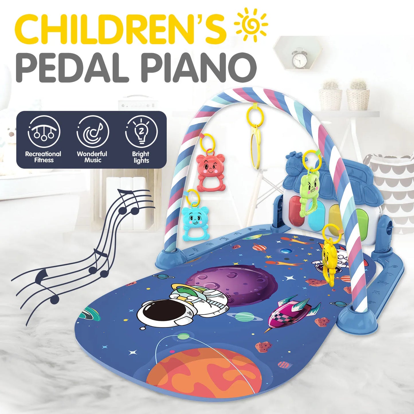 🎹 Baby Music Play Mat – Piano Keyboard Gym