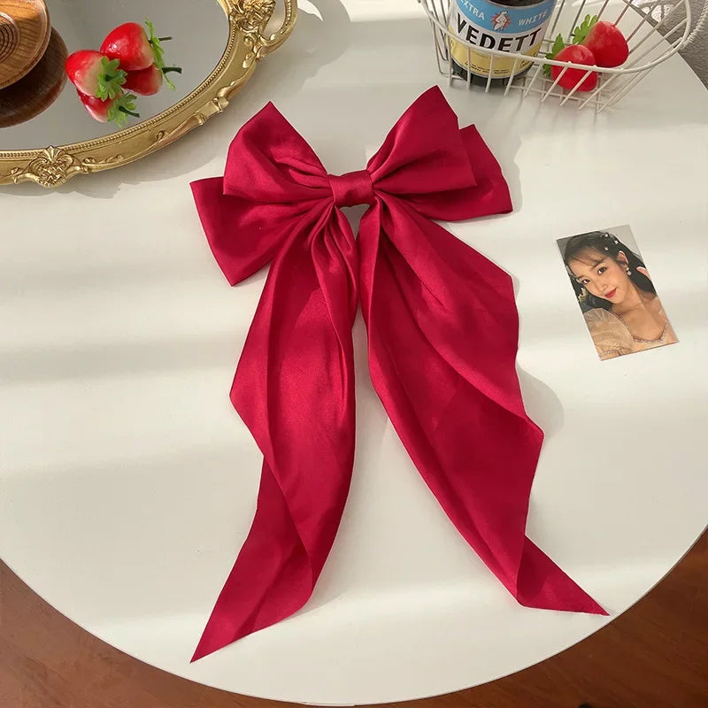 Satin Bow Hair Clips ✨