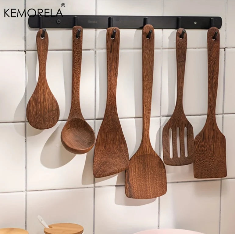 Teak Wooden Kitchen Utensil Set