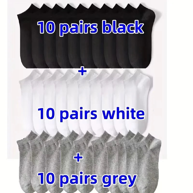 5/10-Pack Unisex Comfort-Fit Ankle Socks For All, Breathable