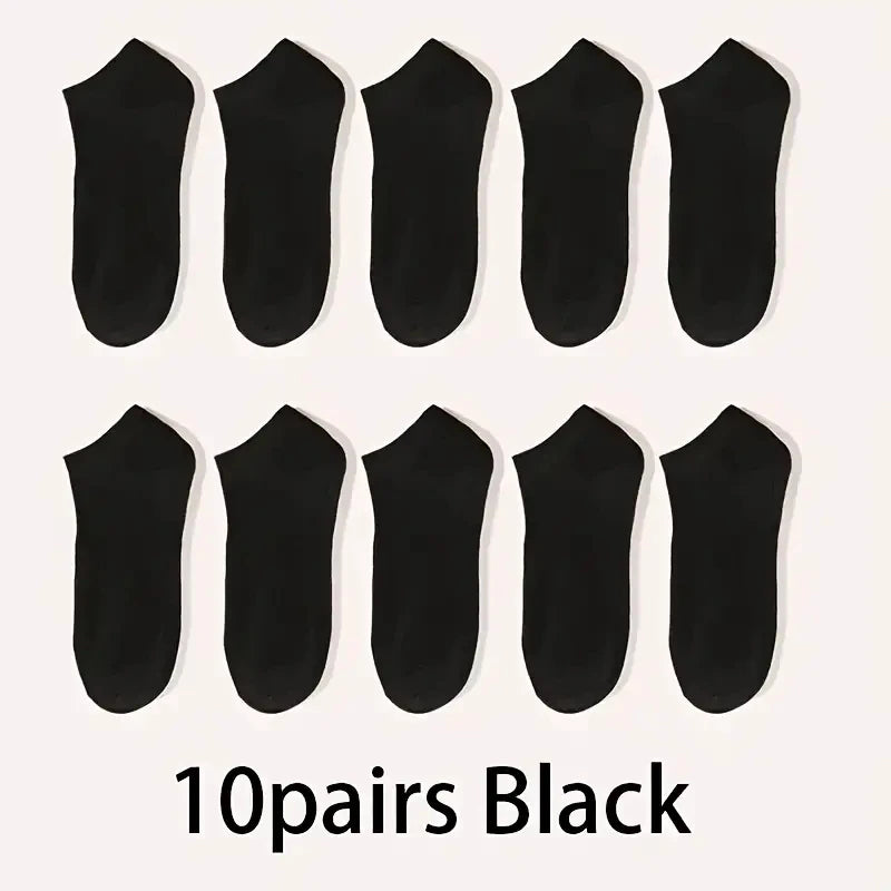 5/10-Pack Unisex Comfort-Fit Ankle Socks For All, Breathable