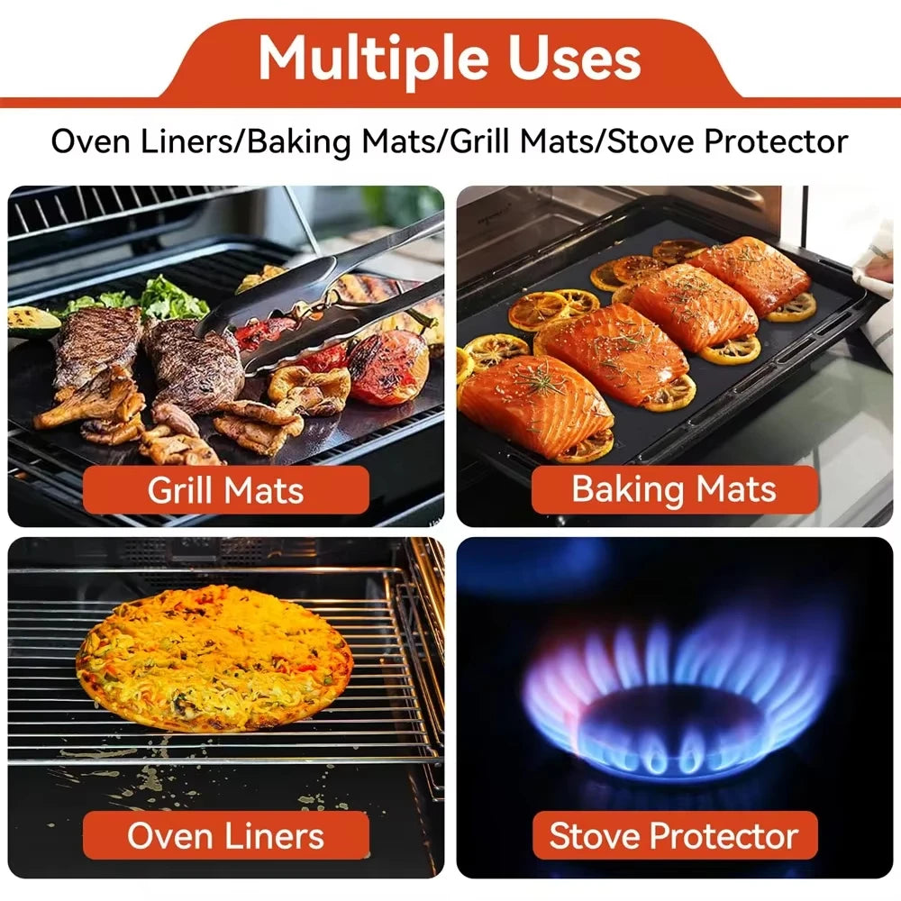 Non-Stick Reusable Oven & BBQ Liner 🛡️