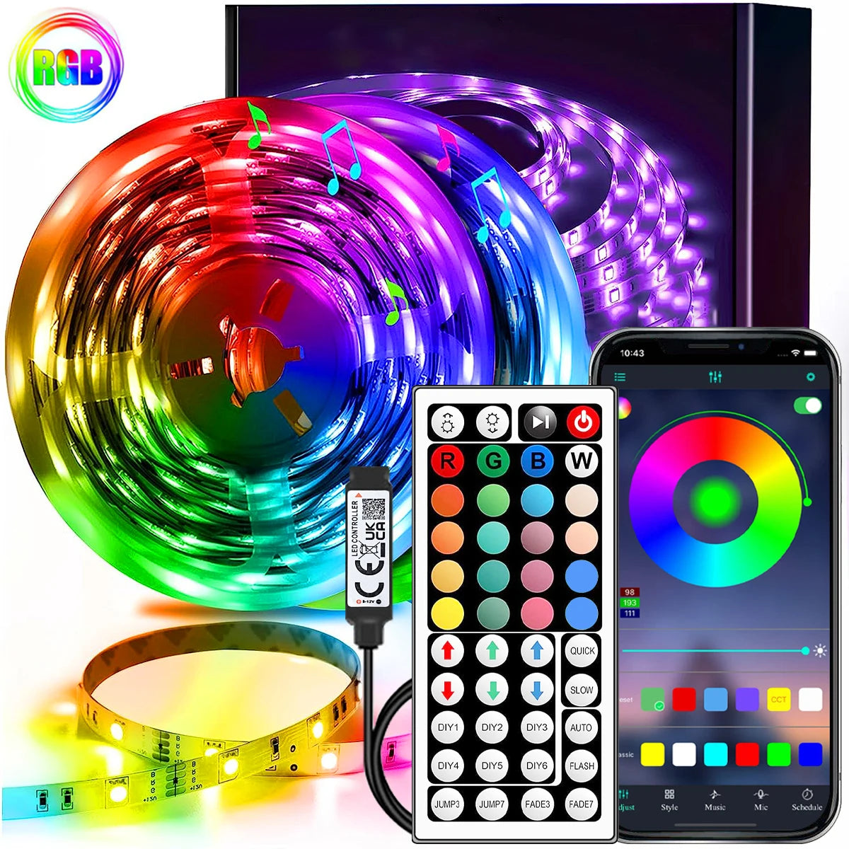 Music Sync RGB LED Strip Light 🎈