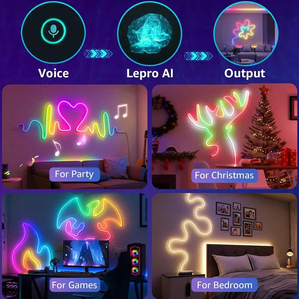 RGBIC Neon LED Strip Lights 🔮