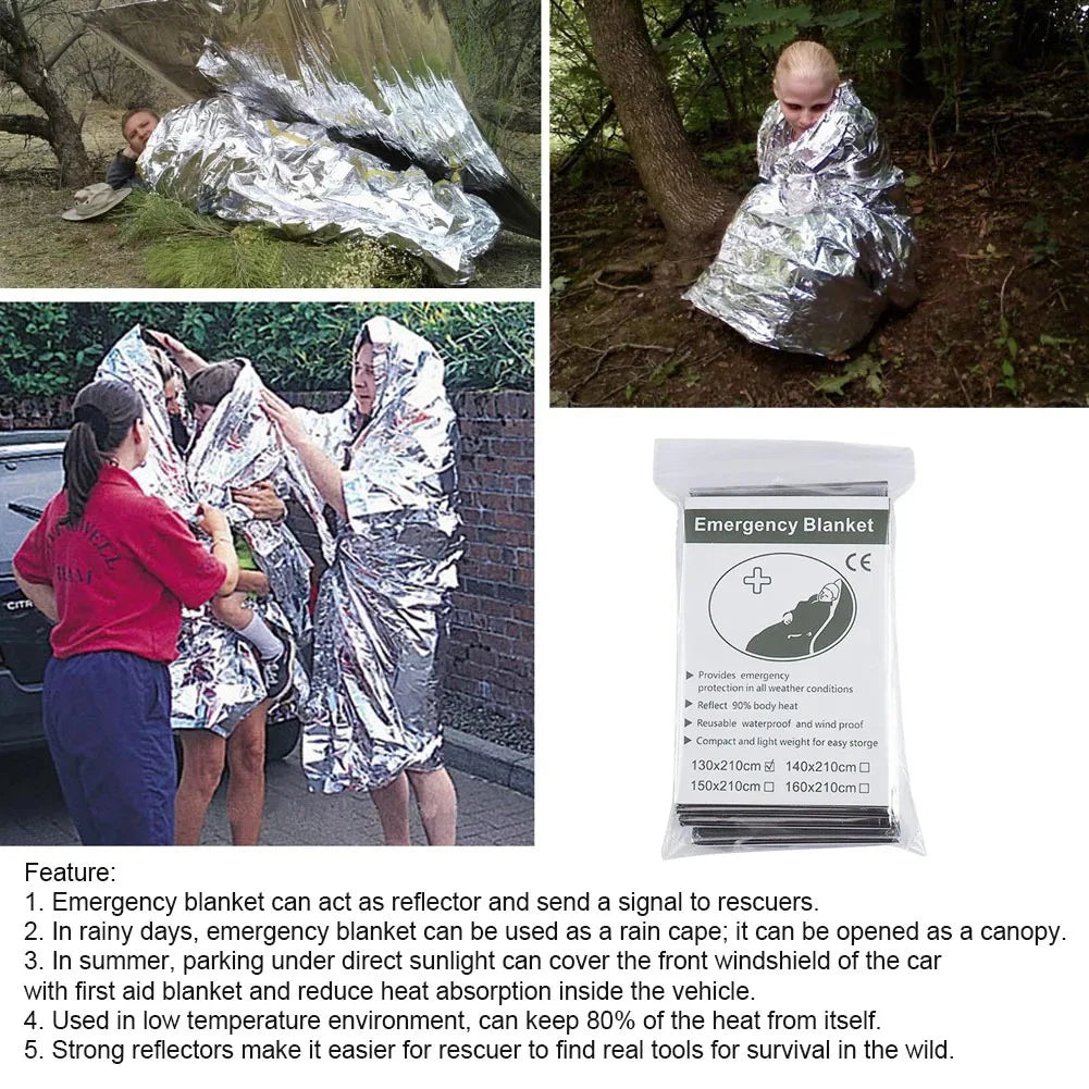 🌿 Emergency Thermal Blanket – Mylar Survival