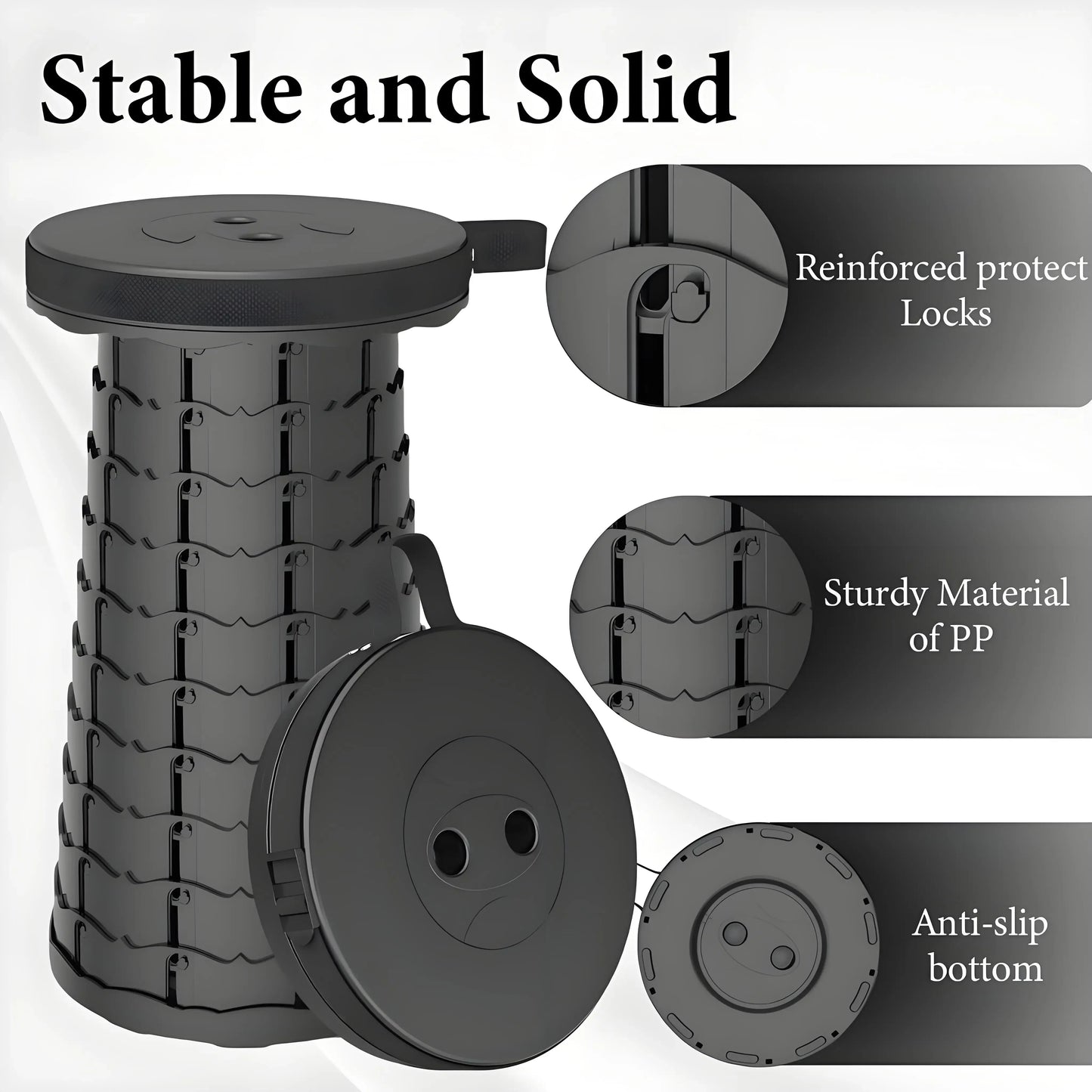 Heavy-Duty Folding Outdoor Stool  🏕️