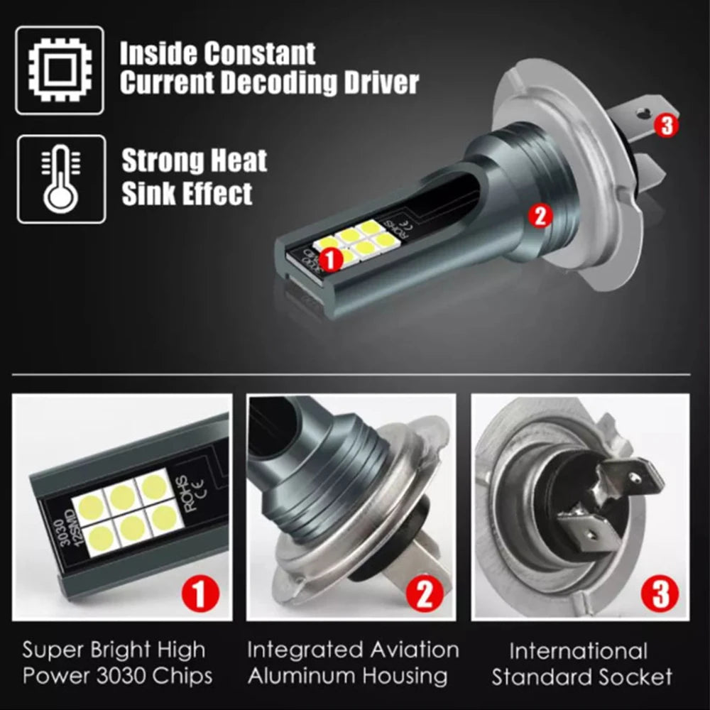 H7 LED Fog Light Bulb Kit 🌫️💡