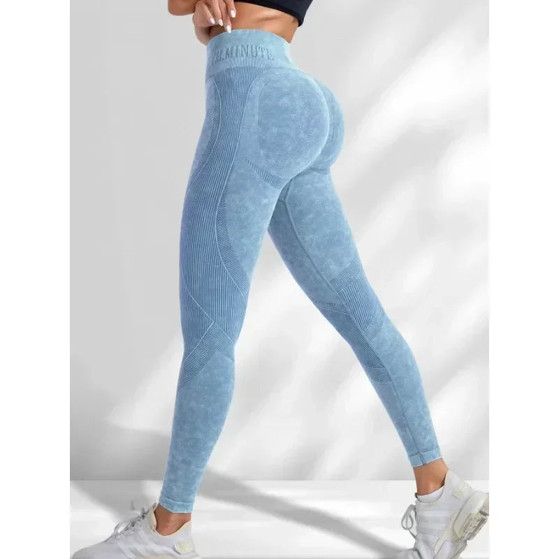 Sand-Washed Hip-Lift Yoga Leggings 🍋