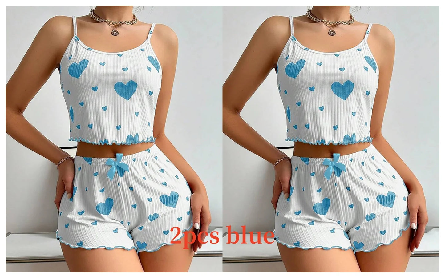 Love Print Tank Top Pajama Set 🤍