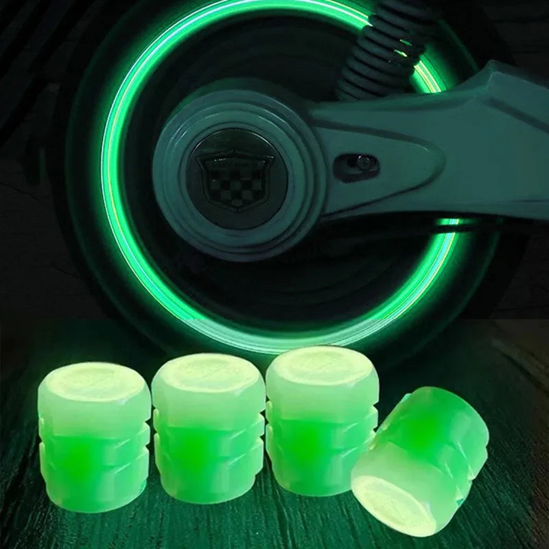 Glow-in-the-Dark Tire Valve Caps 🔵