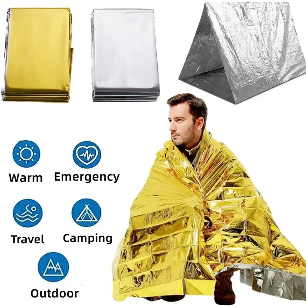 🌿 Emergency Thermal Blanket – Mylar Survival