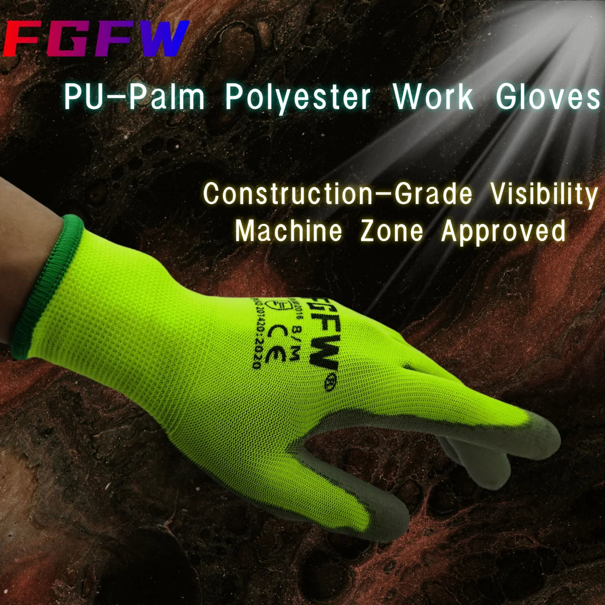 PU Coated Safety Work Gloves 🧤