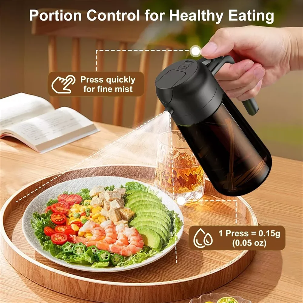 2-in-1 Glass Oil Sprayer Bottle