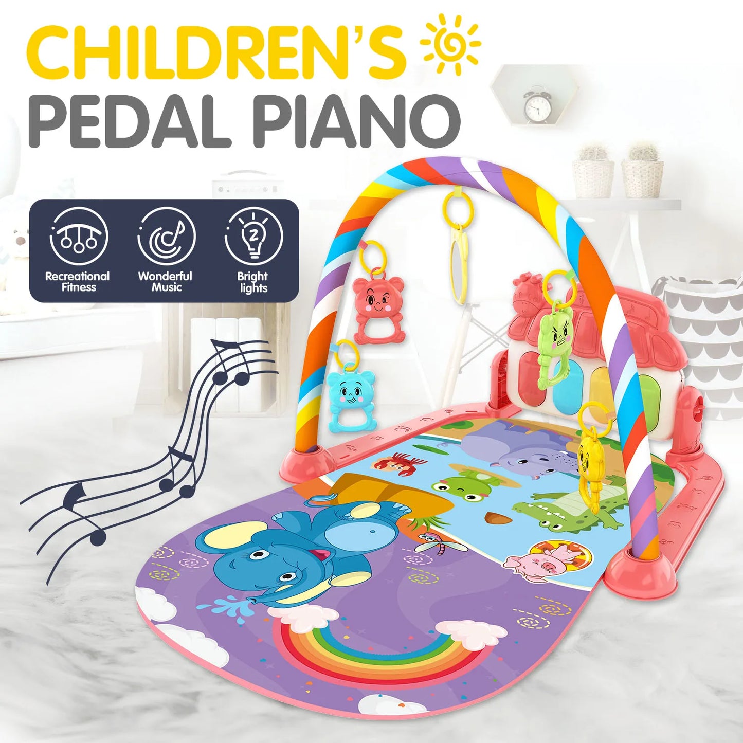 🎹 Baby Music Play Mat – Piano Keyboard Gym