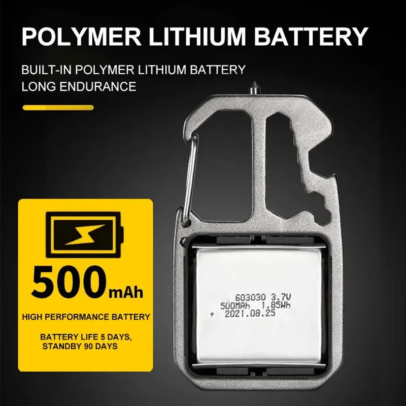 🔦 COB Keychain Work Light – 8 Modes, 500LM