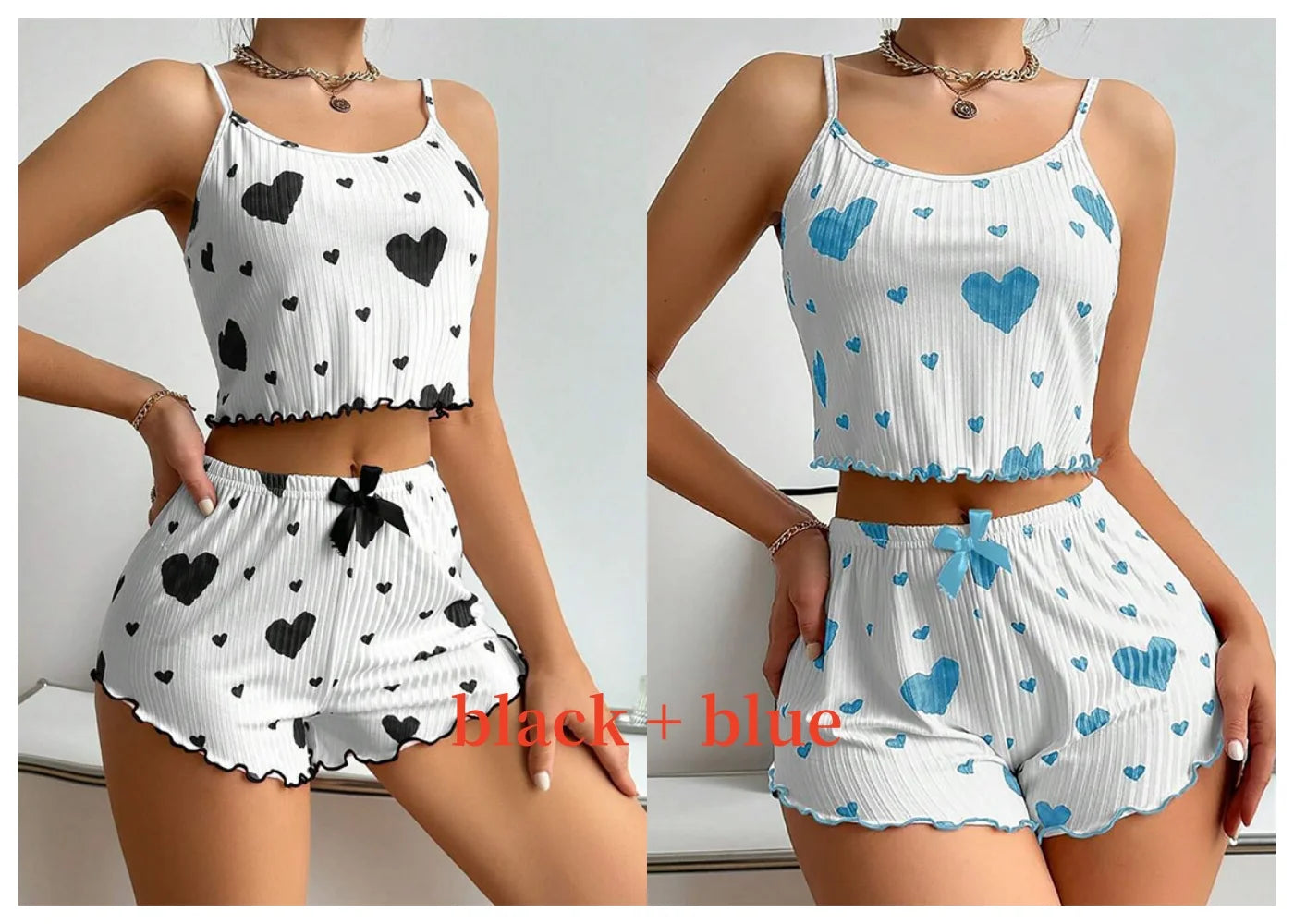 Love Print Tank Top Pajama Set 🤍