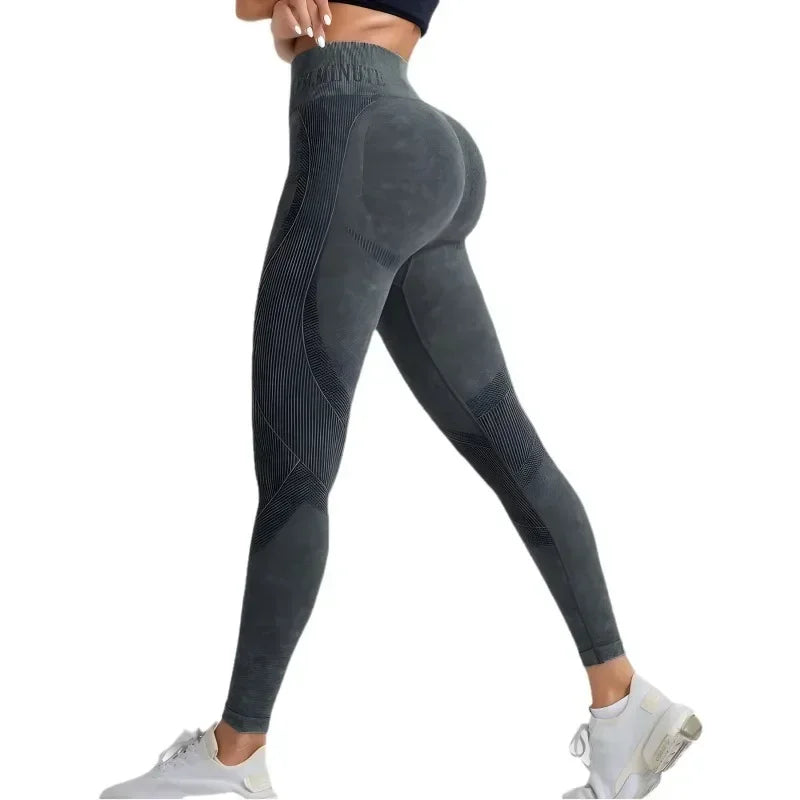Sand-Washed Hip-Lift Yoga Leggings 🍋