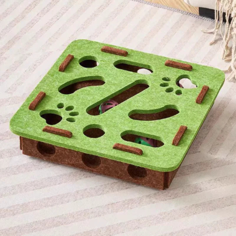 Cat Puzzle Maze Felt Box Toy 🐈