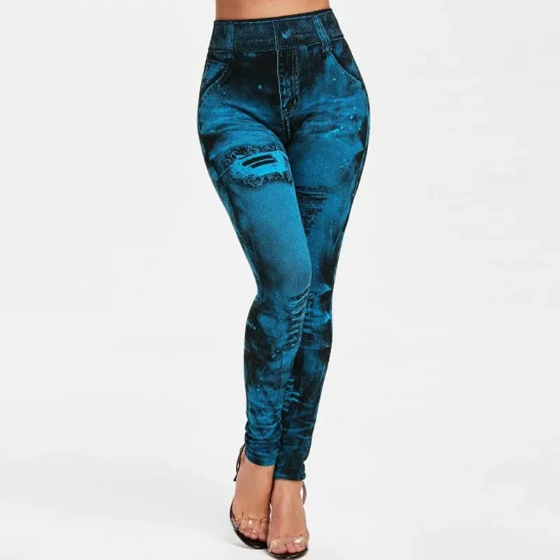 Slim Denim-Look Stretch  Leggings 👖
