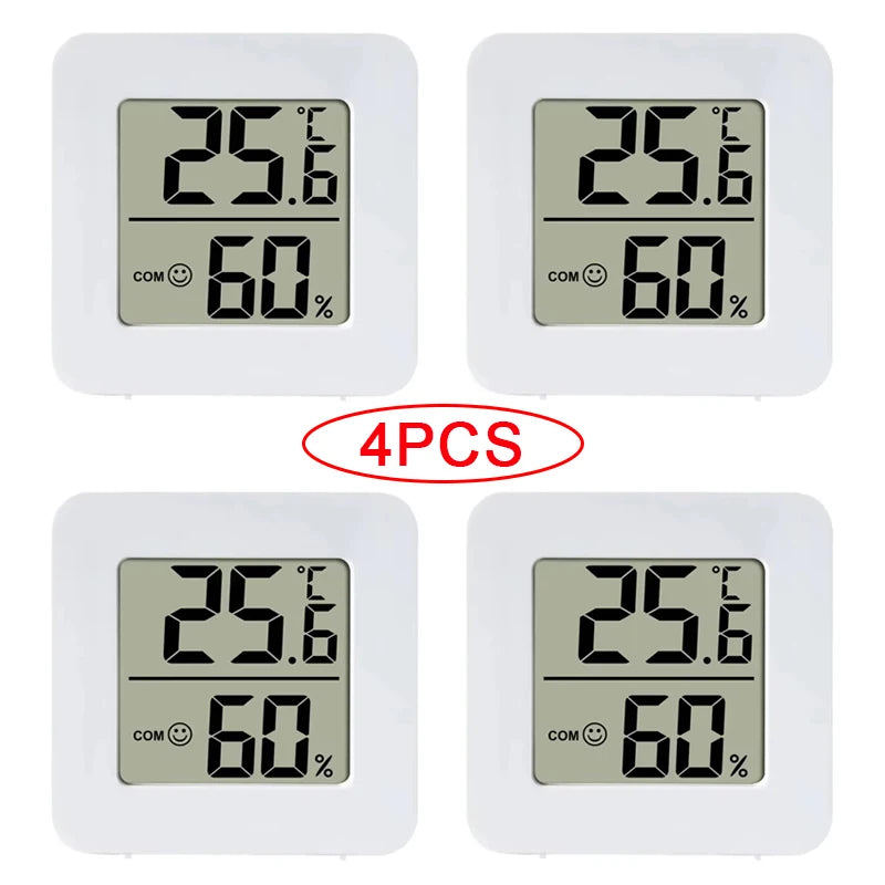 4-Pack Mini Digital Hygrometer