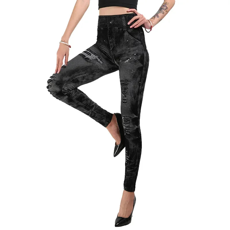 Slim Denim-Look Stretch  Leggings 👖