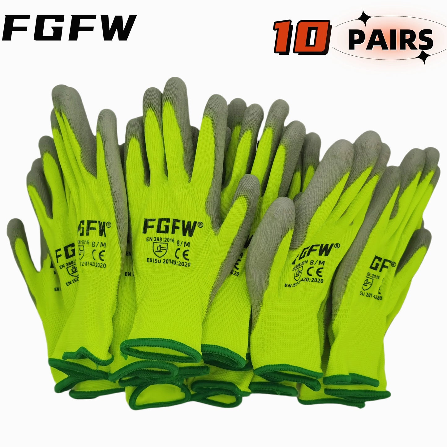 PU Coated Safety Work Gloves 🧤