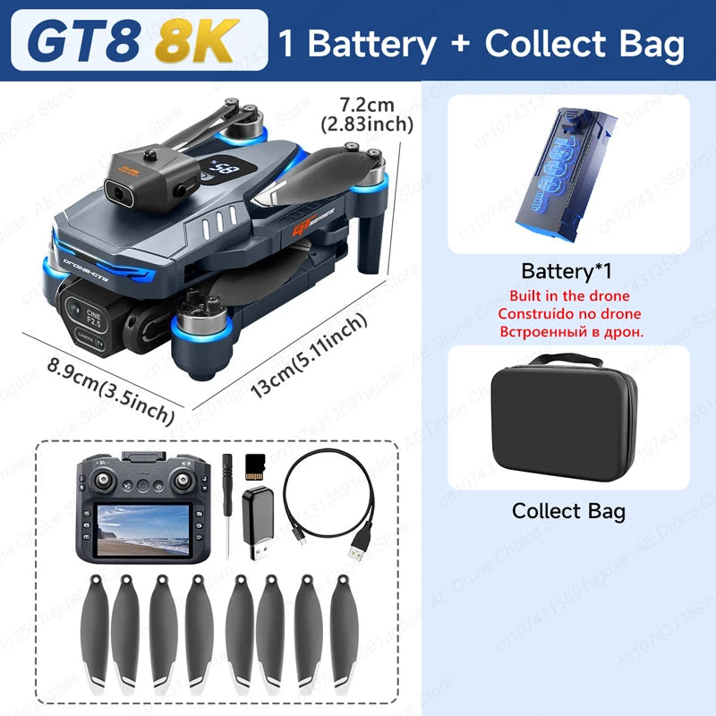 GT8 Pro Drone 8K Screen Remote 🚁