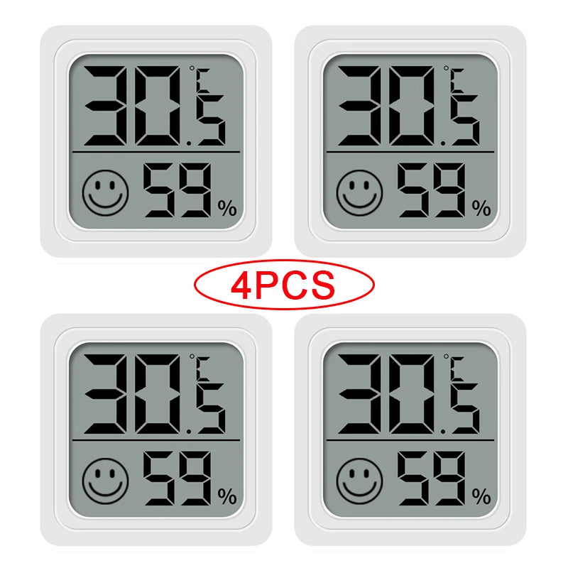 4-Pack Mini Digital Hygrometer
