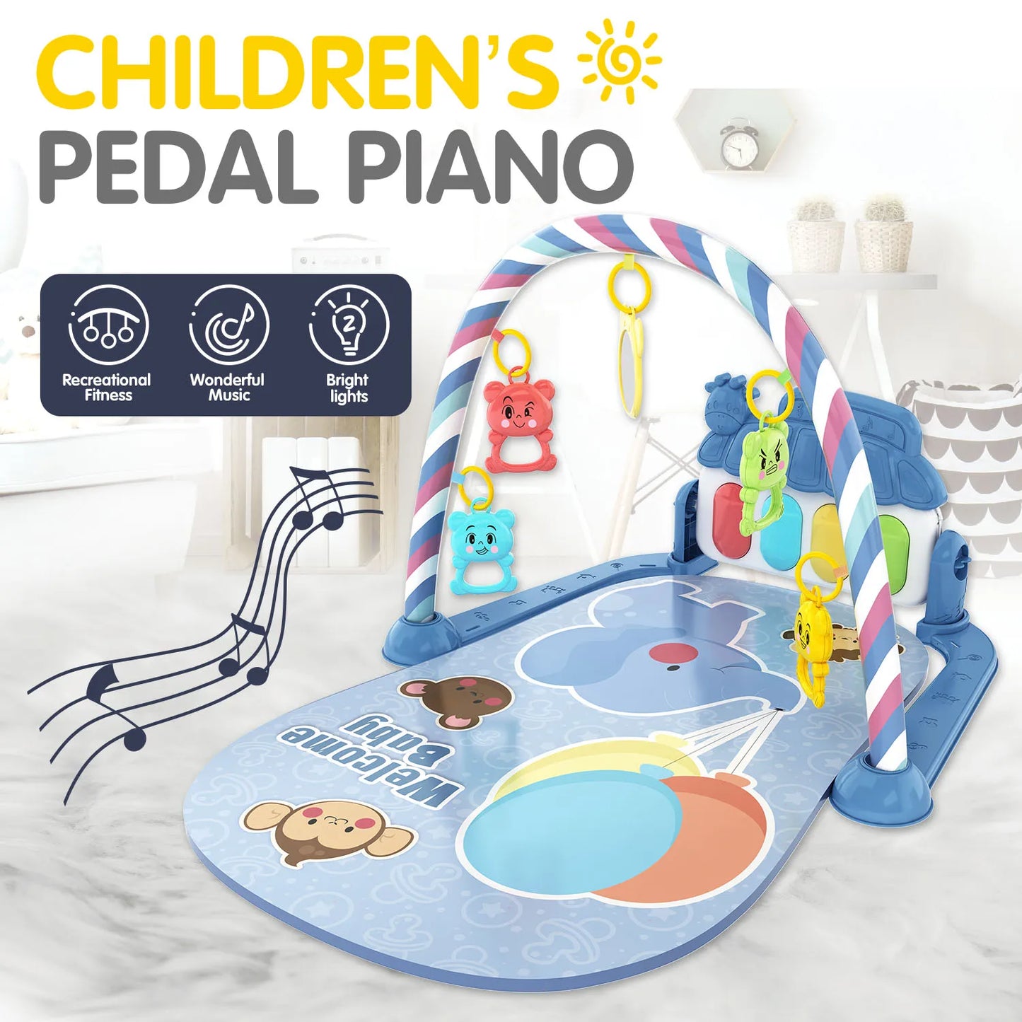 🎹 Baby Music Play Mat – Piano Keyboard Gym