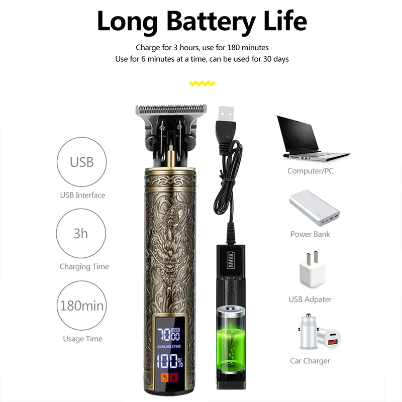 T9 Pro Barber Hair Clipper 💈✂️