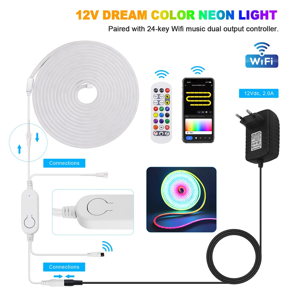 WiFi Smart RGB Neon LED Strip 🟣