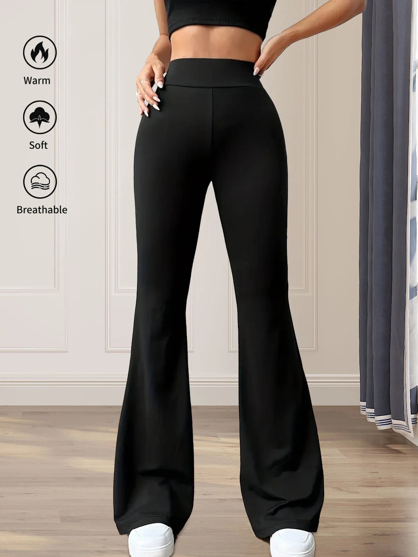 High Waist Flared Wide Leg Pants