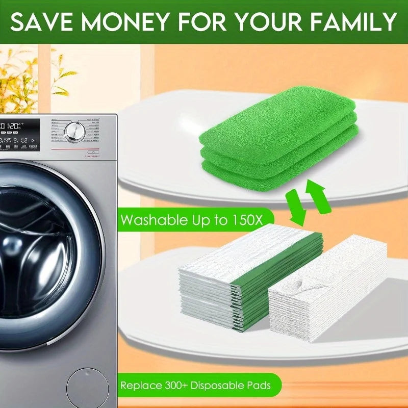 Reusable Microfiber Mop Pads