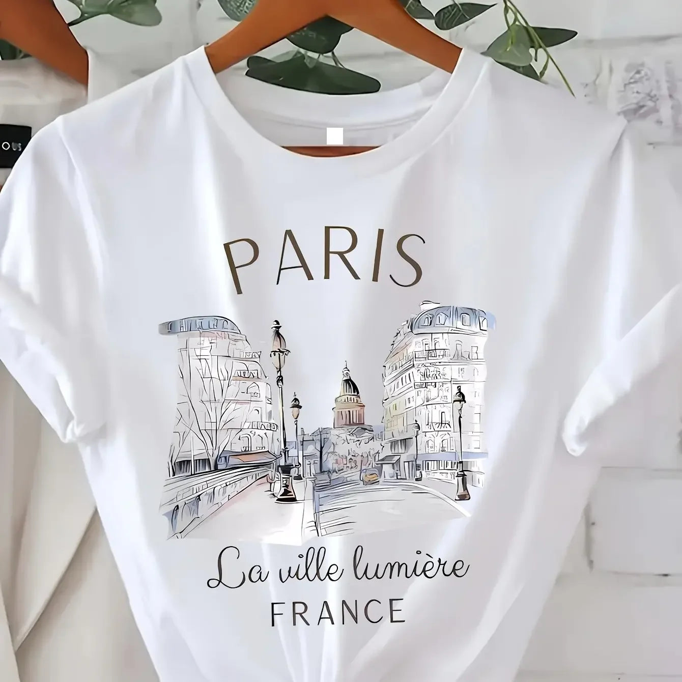 Paris Print Casual T-Shirt 🗼