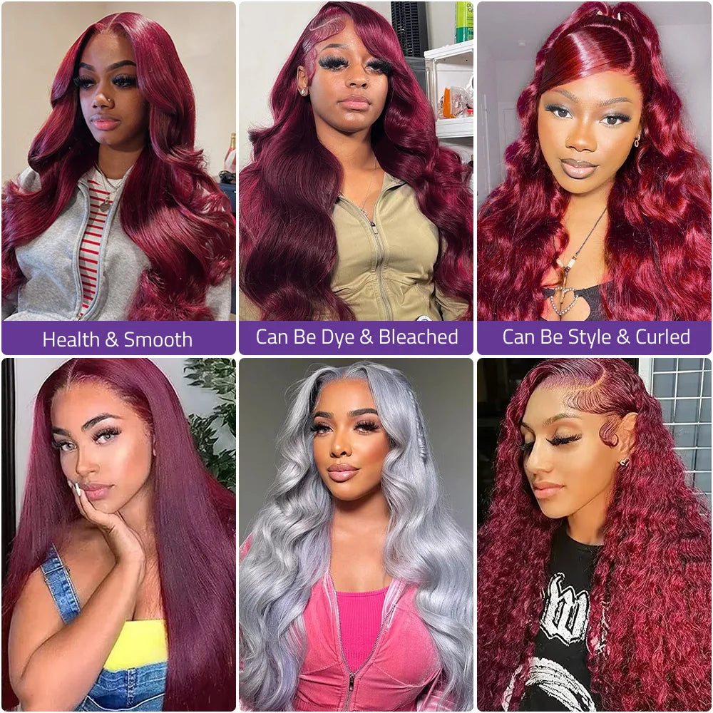 Burgundy HD Lace Front Wig 👸🏻